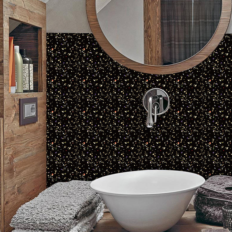 Peel off Terrazzo Wallpaper Panel Set Industrial PVC Wall Covering, 12.2-sq ft (50 Pcs)