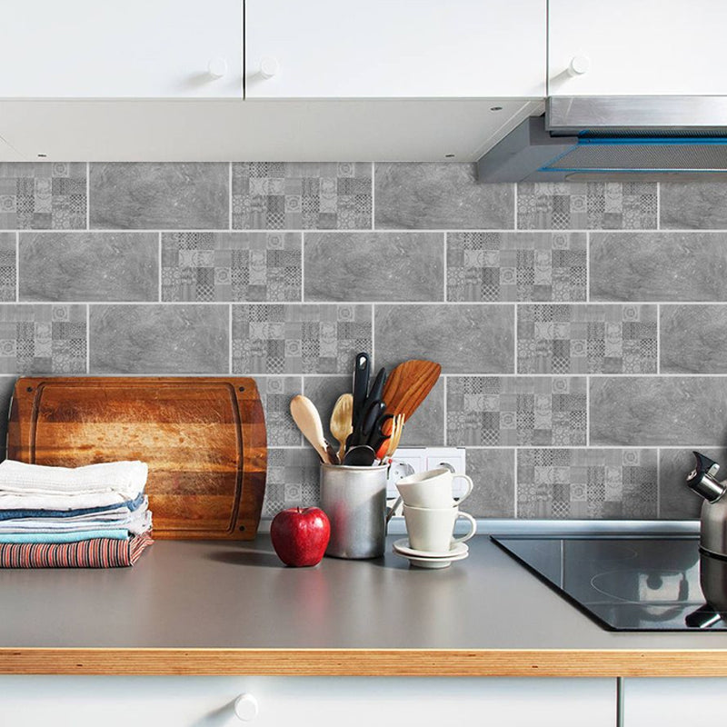 Grey Cement Wallpaper Panels Self-Adhesive Industrial Kitchen Backsplash Wall Decor