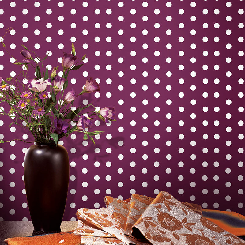 Dots Wallpaper Panels Peel and Stick Kids Playroom Wall Covering, 4' L x 20.5" W