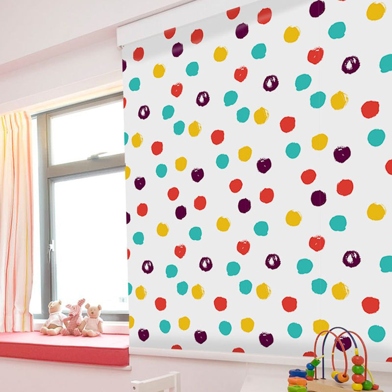 Childrens Art Dotted Wallpaper Panel Red-Blue-Yellow Pick Up Sticks Wall Decor for Kids Room