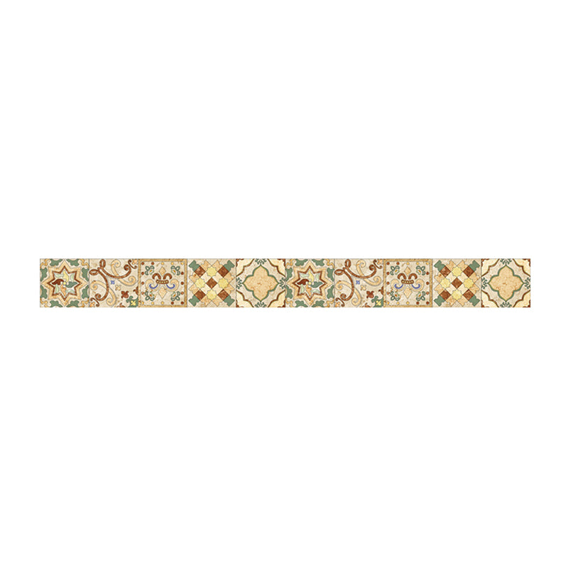 Bohemian Quatrefoil Tile Wallpaper Border Brown Easy Peel off Wall Covering for Accent Wall