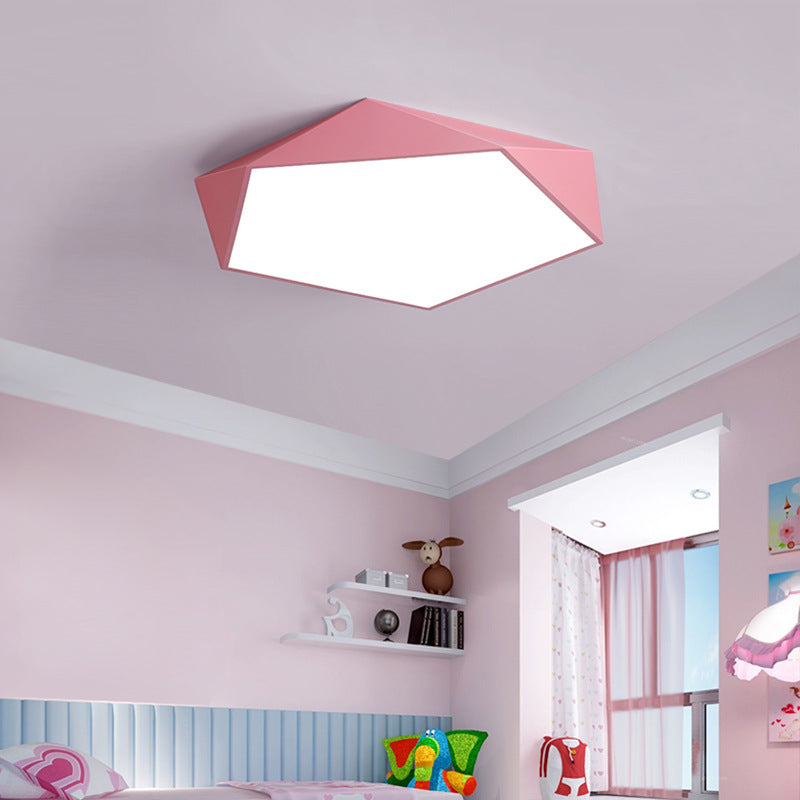 Acrylic Pentagon Slim Ceiling Light Nordic Design LED Flush Mount Light for Bathroom