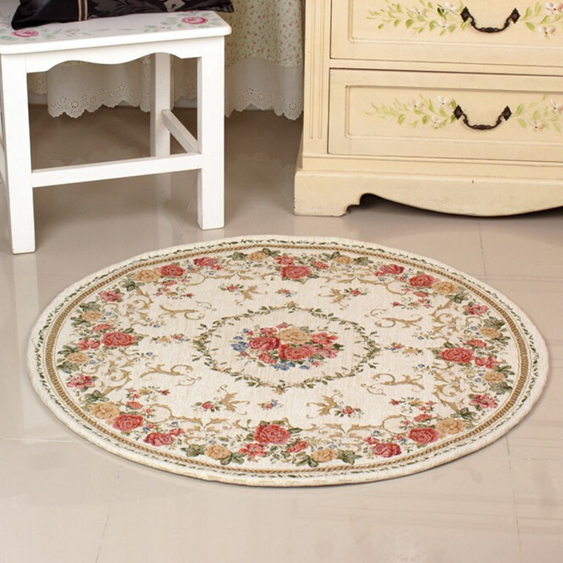 Tapis à motif floral polyester multi-couleurs décoratif Tapis antidérapant pour animaux de compagnie Animable pour animaux de compagnie pour la chambre à coucher