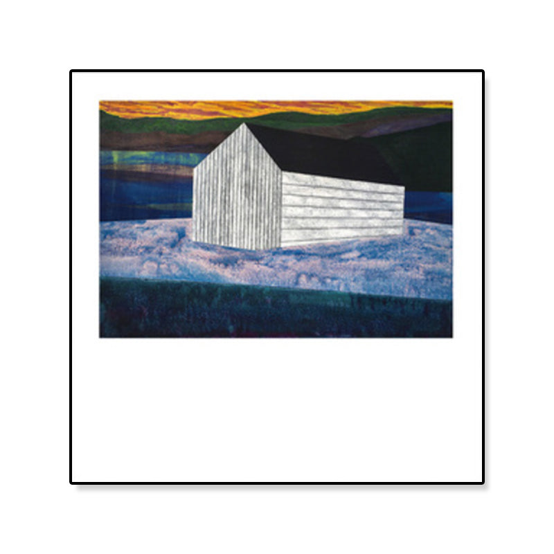 Contemporary Oil Painting House Canvas Dark Color Bedroom Wall Art, Multiple Sizes