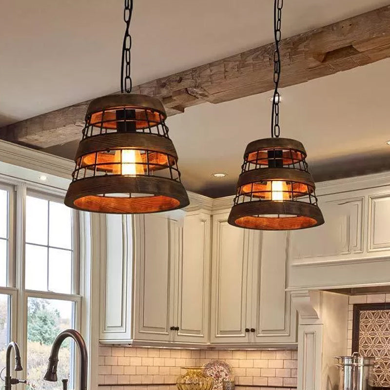 Taps toelopende keuken hanglamp licht landelijk metalen