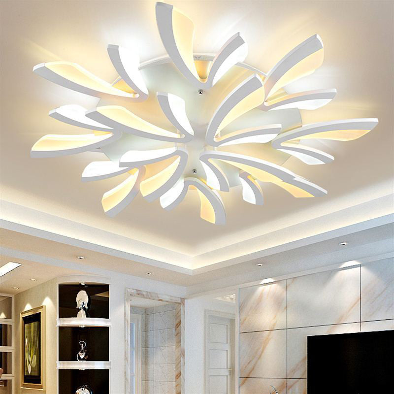 Coral Semi Flush Mount plafondlamp Modernisme Acryl 3/5/12-head Witspoeling in warm/wit licht