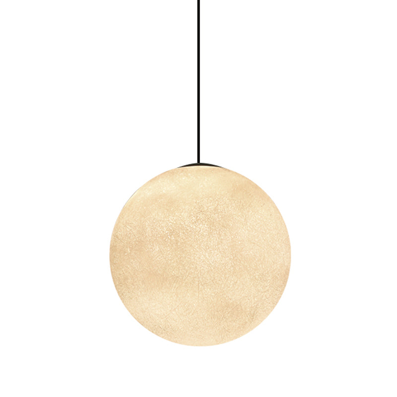 Vetro bianco Super Moon Pendulum Light Romantico Modern Lampada a piena a 1 luci, 10 "/12"/16 "di larghezza