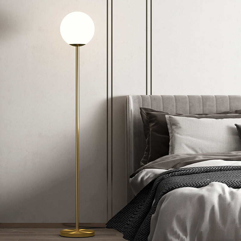 Minimalistische balschaduw Vloer Lamp Wit glas