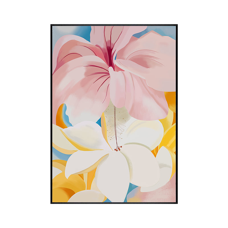 Trendy Blossoming Flower Wall Art Girls Room Canvas in Pink, Multiple Sizes Available