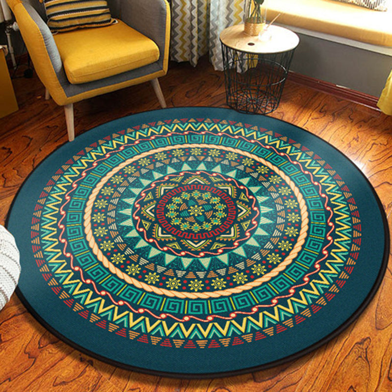 Alfombra de poliéster de alfombra americana de alfombra americana verdes de la alfombra verdes del suroeste para sala de estar para sala de estar