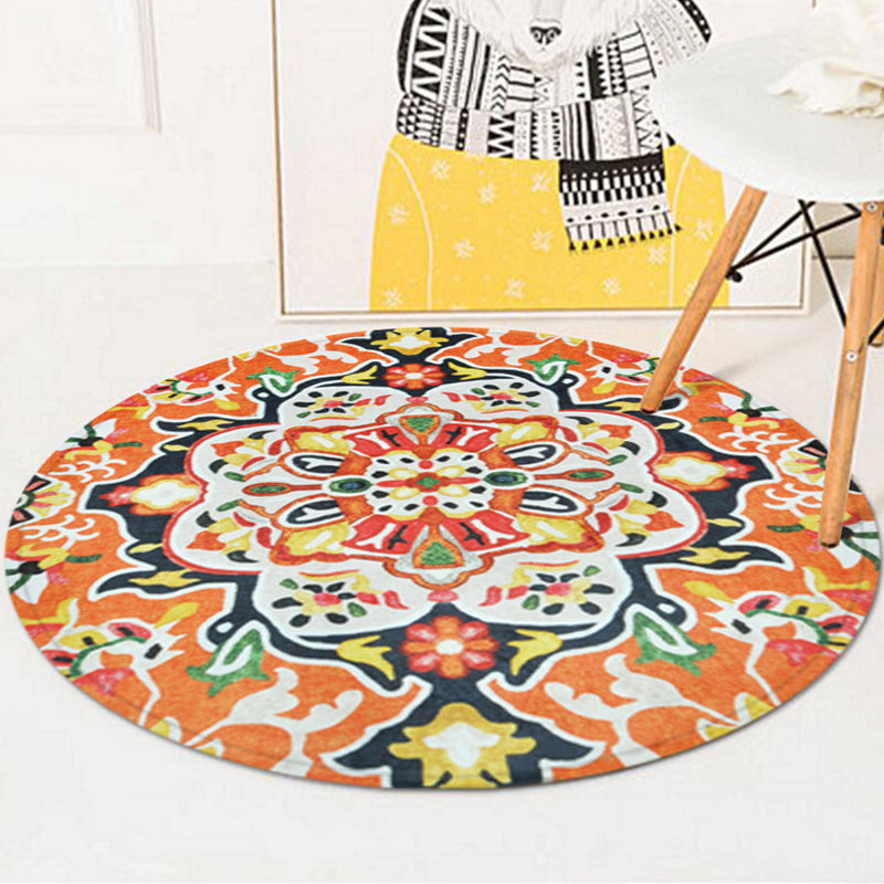 Klassiek Southwestern Rug Orange Americana Rug Polyester Non-Slip Achterstapijt voor woonkamer