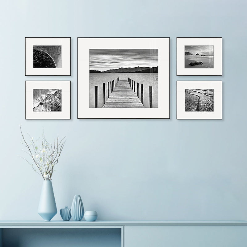 Modern Natural Landscape Canvas Soft Color Multi-Piece Wall Art Print for Living Room