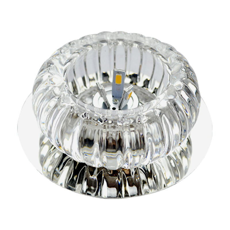 Donut Mini Corridor Plafond Light Crystal Crystal LED moderne LED MONTÉ SEMI FUSH