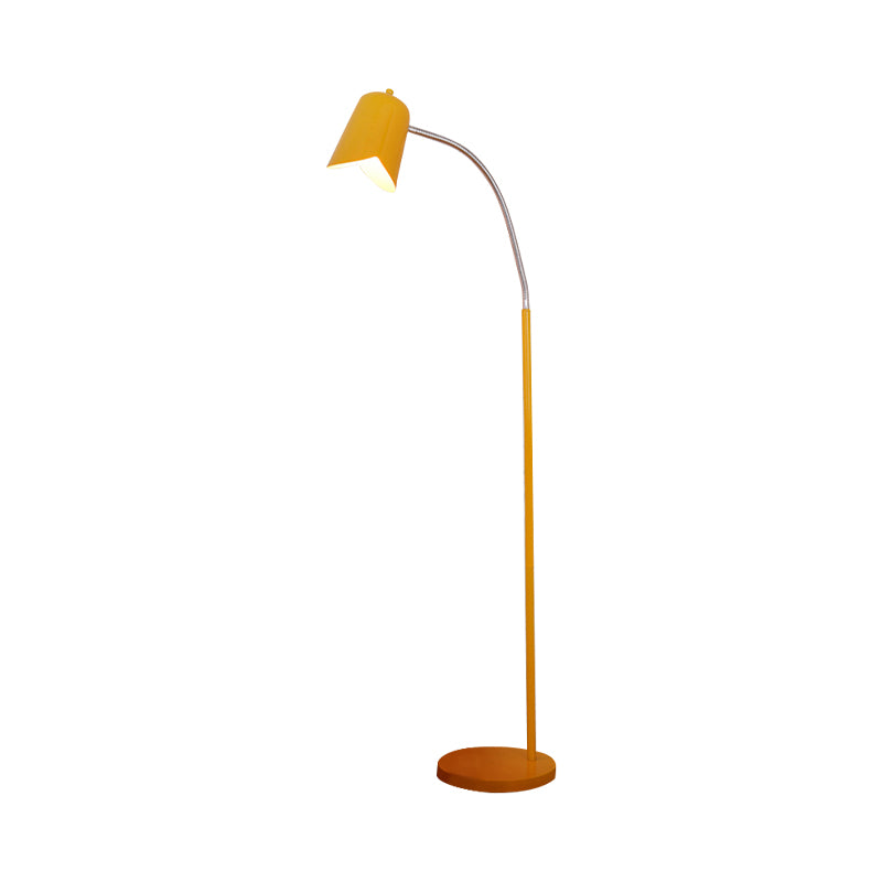 Bell Shade Slim Floor Lamp 1 Light Nordic Stylish Metal Floor Light with Gooseneck for Office