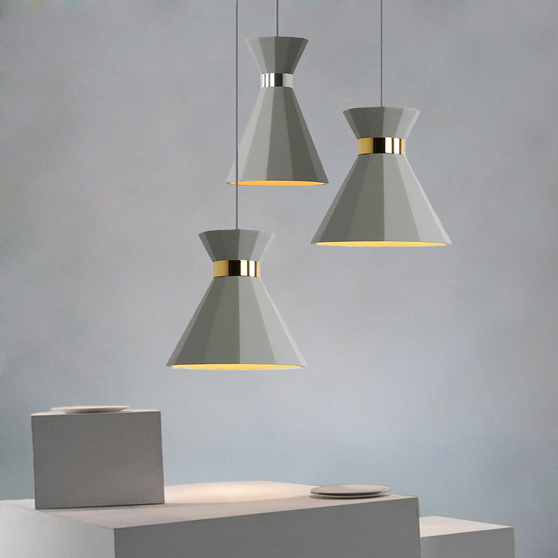 1 Kopfhöflichkeitendedecke Anhänger Nordic Grey Cement Suspension Light für Esszimmer, 8,5 "/10,5" W.