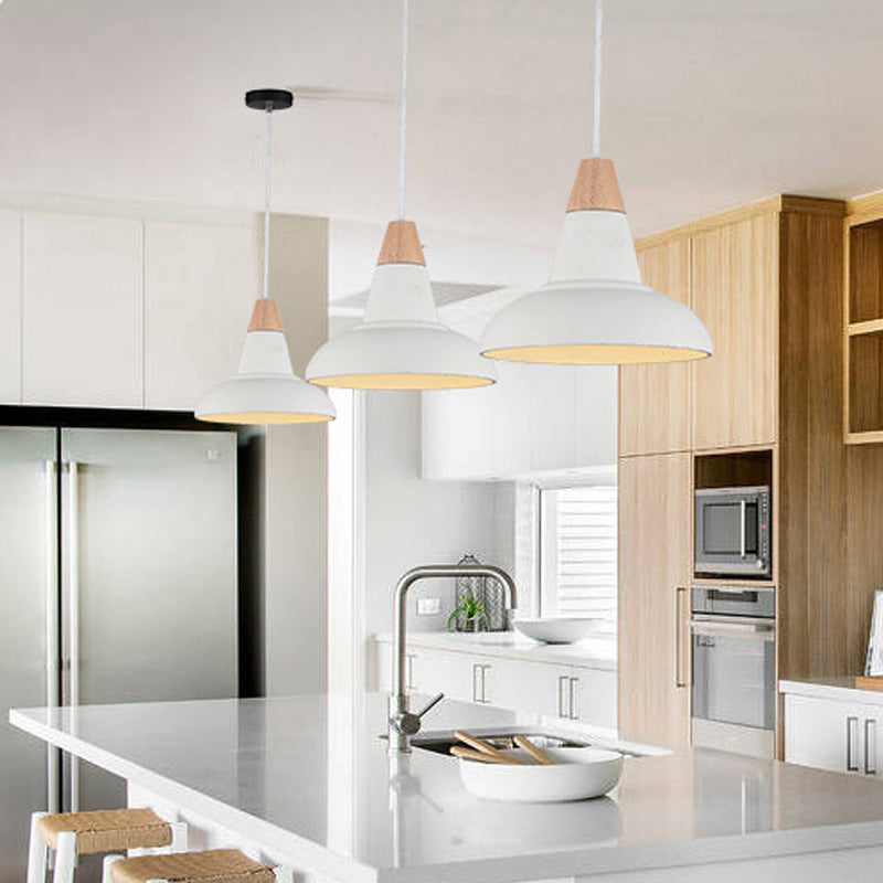 Barn Kitchen Bar Pendant Lighting Nordic Cement 1 Head Grey/White/Beige Ceiling Light with Carved Interior