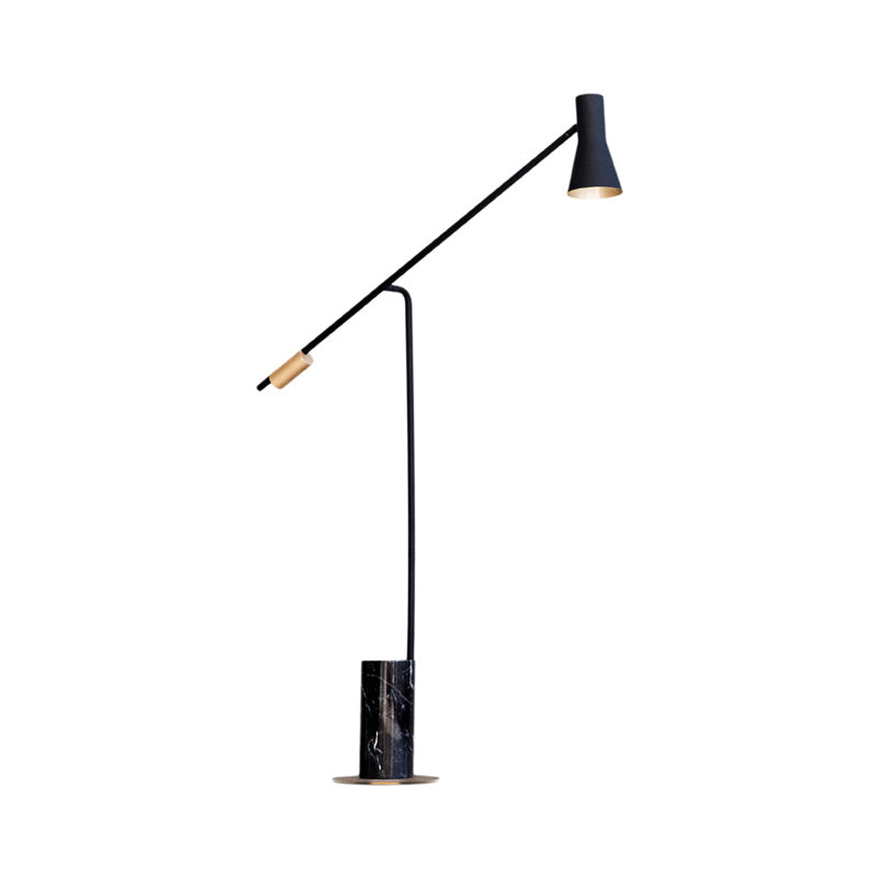 Metallic Hourglasbodenbeleuchtung Nordic Single-Bulb Stand Up Lampe in dunkelblau-schwarz