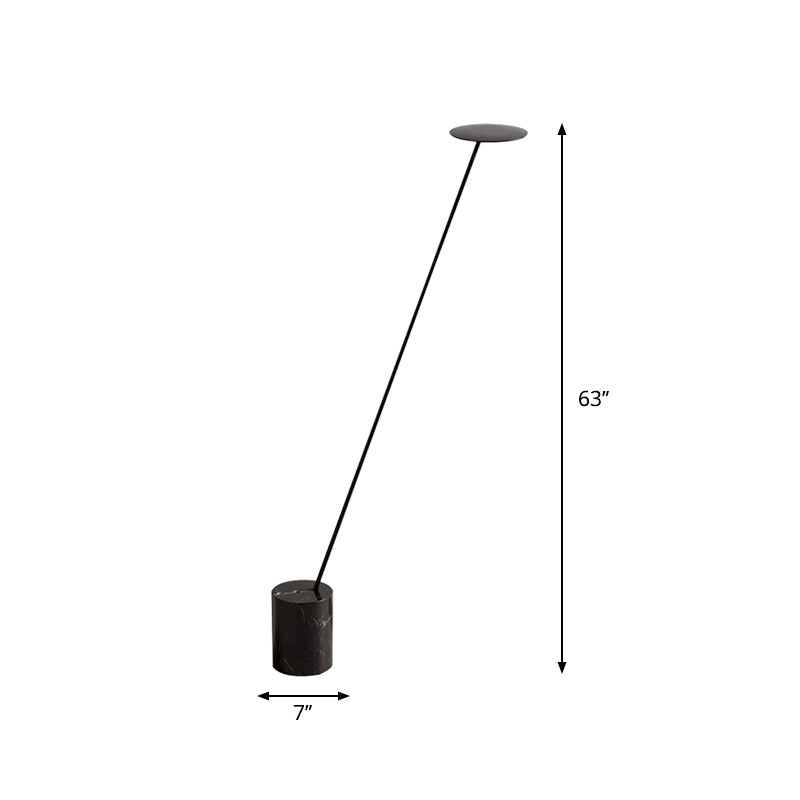 Lampada da pavimento del cerchio nero/nero Minimalista Metal LED LEGGE LEGGI