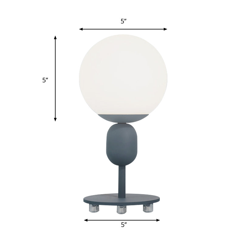 1 Head Orb Shade Reading Light Modern Eye-Caring Desk Light for Child Bedroom