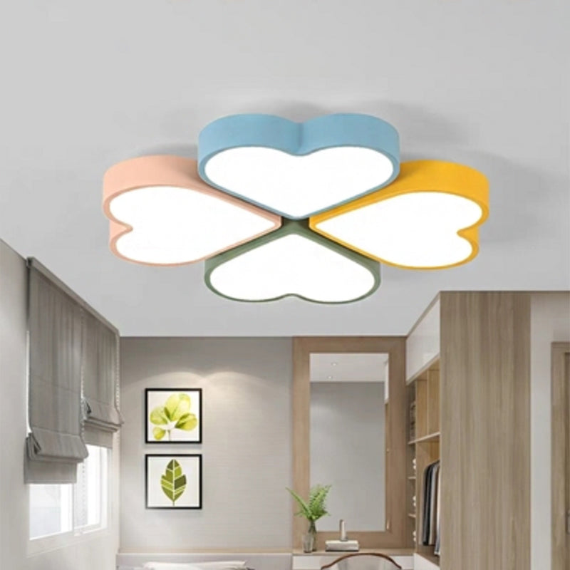 Acrylique Pinwheel Flush Lumière LED Contemporary Flush Mount Lighting in White for Kids Bedroom