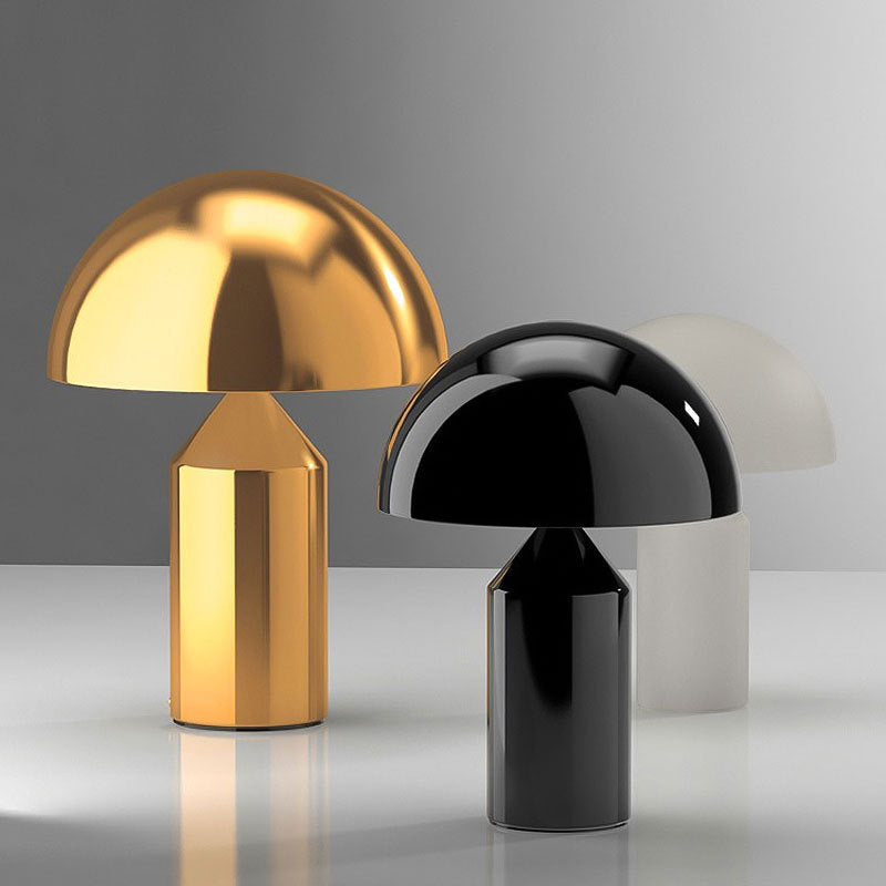 Lampada da tavolo notturno di funghi Metal Minimalist Accomodario a 1 testa per soggiorno