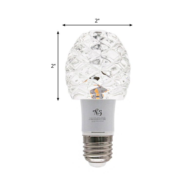 Pinecone Mini Flushmount Lighting Minimalist LED Clear Crystal Close to Ceiling Light for Porch