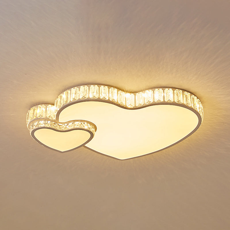 Twisting Flush Mount Verlichting Eenvoudige Acryl LED Slaapkamer Plafond Lamp Fixture met Clear Crystal Trim