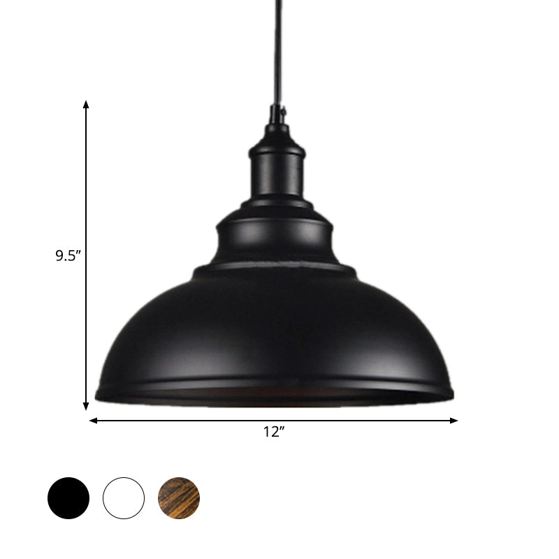 1 tête métallique drop pendentif bol rustique Shade Dining Dining Salle suspendue plafond plafond