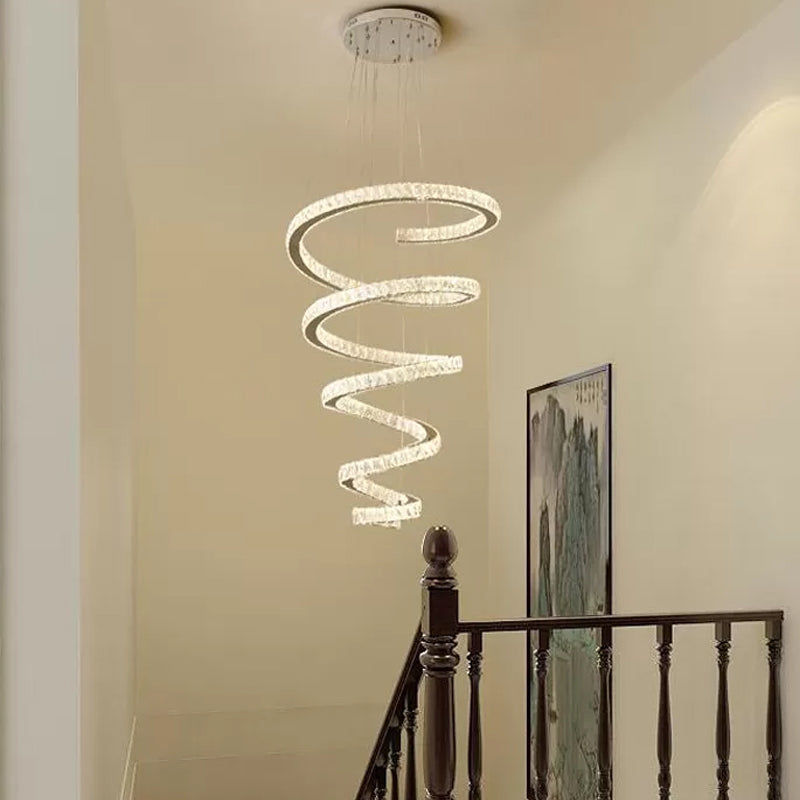 Lampe à lustre en spirale