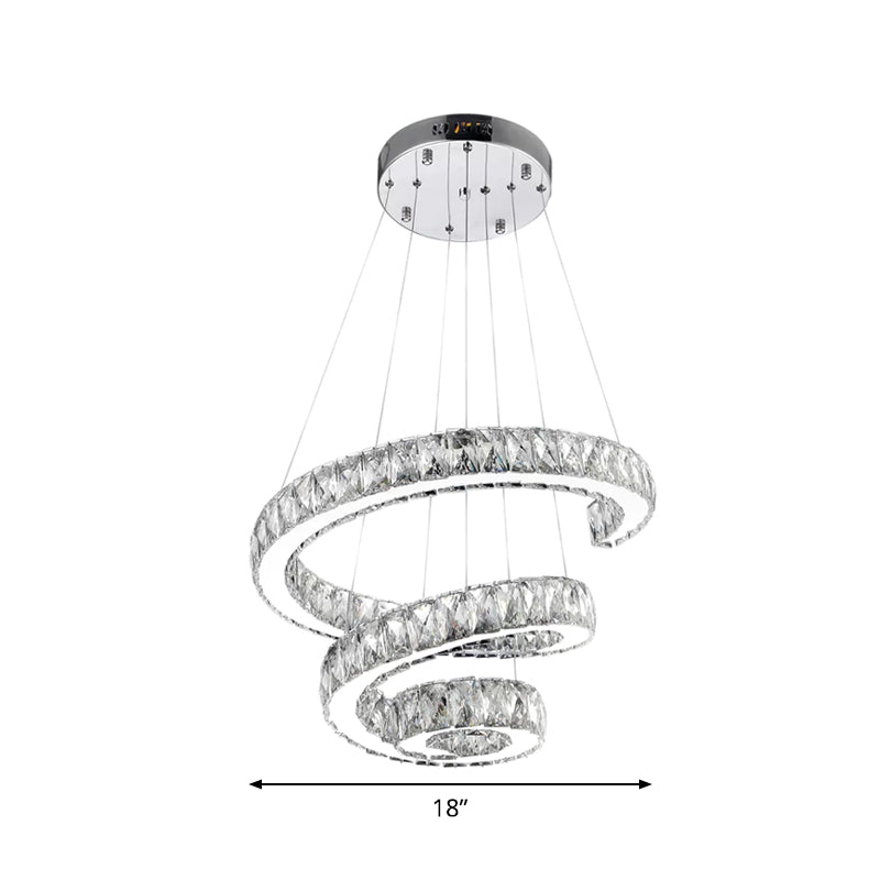 Lampe à lustre en spirale