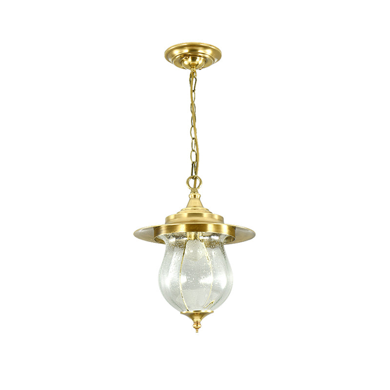 Gezaaid glas urn hanger licht kolonisatie 1 lamp goud gesuspendeerd verlichtingsarmatuur