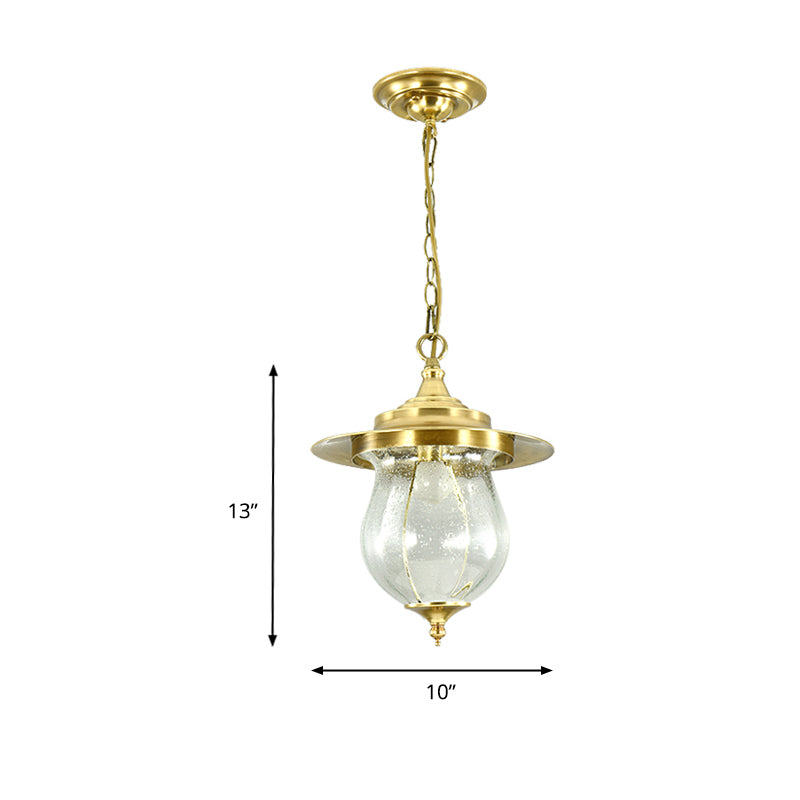 Gezaaid glas urn hanger licht kolonisatie 1 lamp goud gesuspendeerd verlichtingsarmatuur