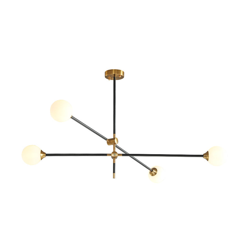 Molecular Pendant Chandelier Modern Glass Living Room Hanging Ceiling Light in Gold and Black