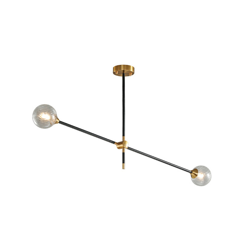 Molecular Pendant Chandelier Modern Glass Living Room Hanging Ceiling Light in Gold and Black