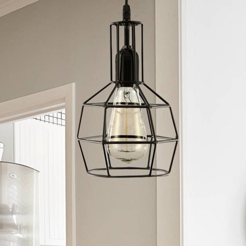 1-Light Prism Cage Pendant Plafon