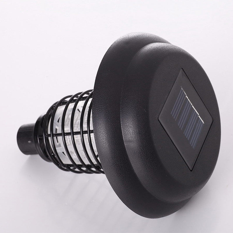 Pin Shaped Mosquito Repellent Lamp Decorative Plastic Backyard Solar LED Ground Lighting in Black