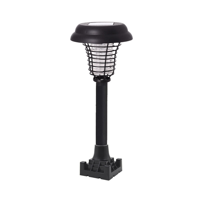 Pin Shaped Mosquito Repellent Lamp Decorative Plastic Backyard Solar LED Ground Lighting in Black