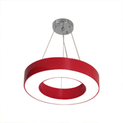 Integrated Led Drum Pendant Light Height Adjustable Metal Hanging Light for Play Room