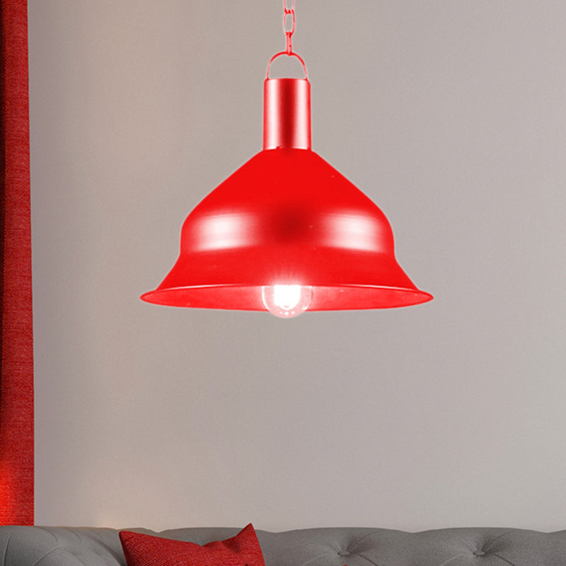 Barn eetkamer hangende lichtkit industrieel metaal 1 licht zwart/rood/gele hanglamp