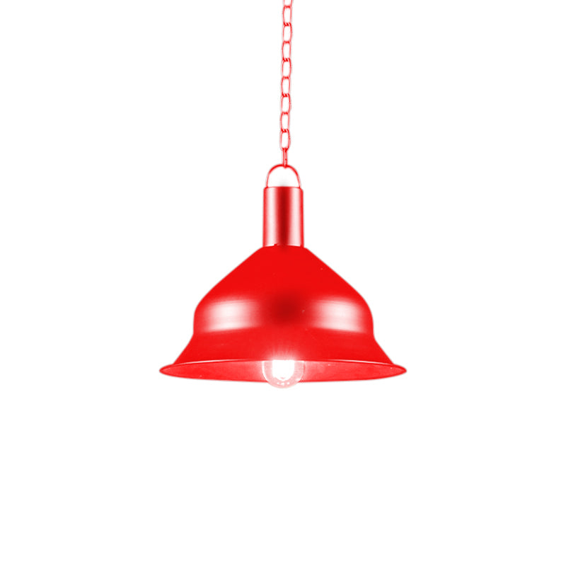 Barn eetkamer hangende lichtkit industrieel metaal 1 licht zwart/rood/gele hanglamp