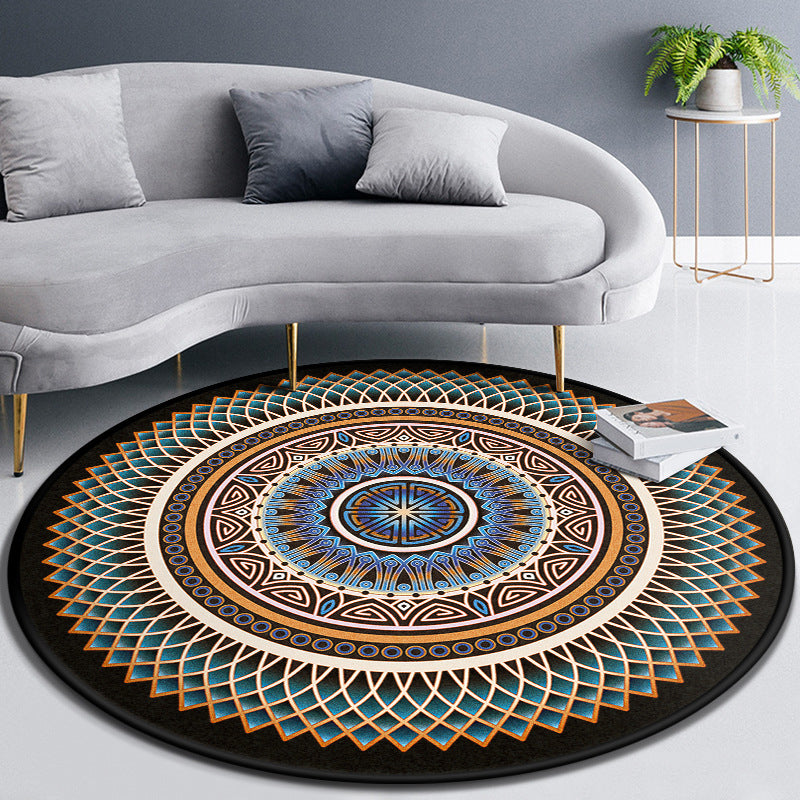 Tapis rond sur le tapis rond