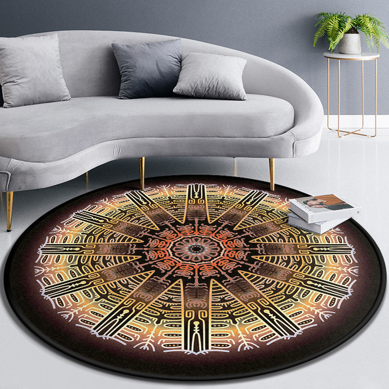 Tapis rond sur le tapis rond