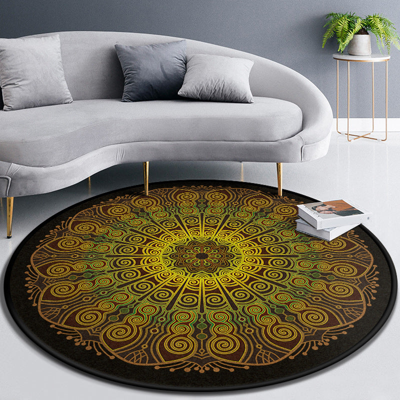 Tapis rond sur le tapis rond