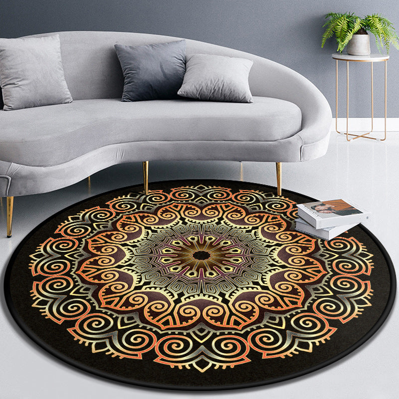 Tapis rond sur le tapis rond