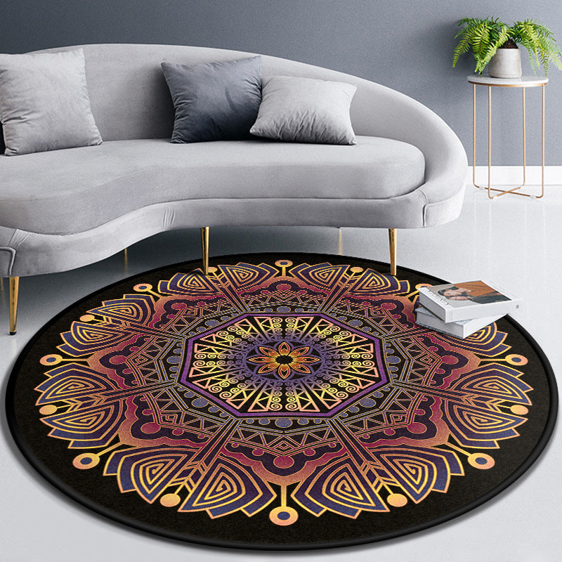 Tapis rond sur le tapis rond