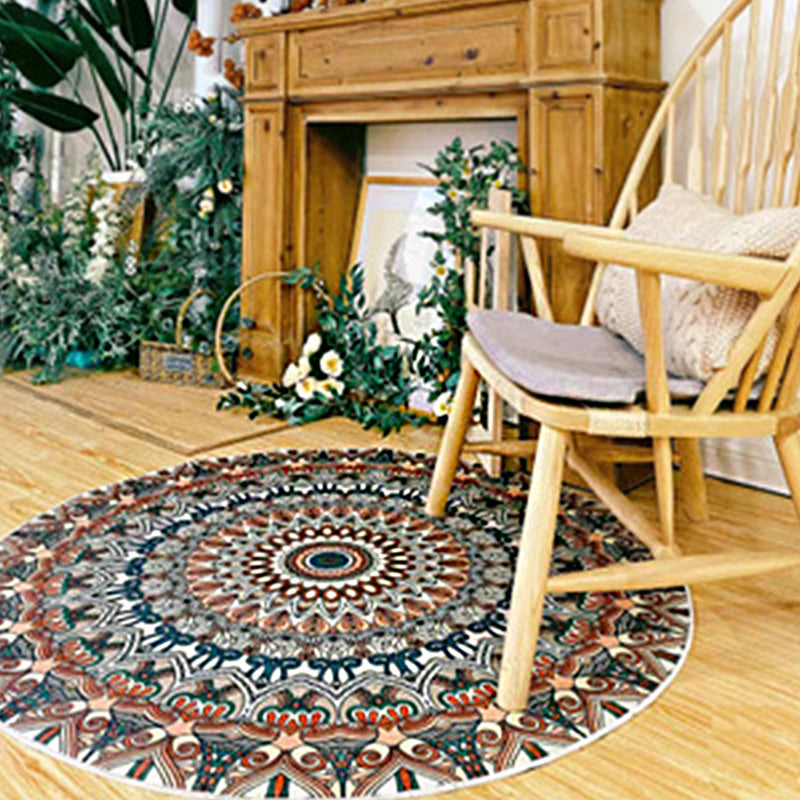 Synthétique à fleurs multicolores et ethnique Synthétique Persian Carpet Anti-Slip Backing Pet Friendly Machine Washable Ratable pour Great Room