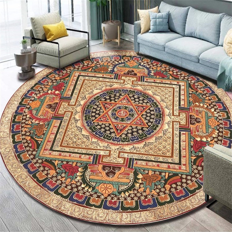 Synthétique à fleurs multicolores et ethnique Synthétique Persian Carpet Anti-Slip Backing Pet Friendly Machine Washable Ratable pour Great Room