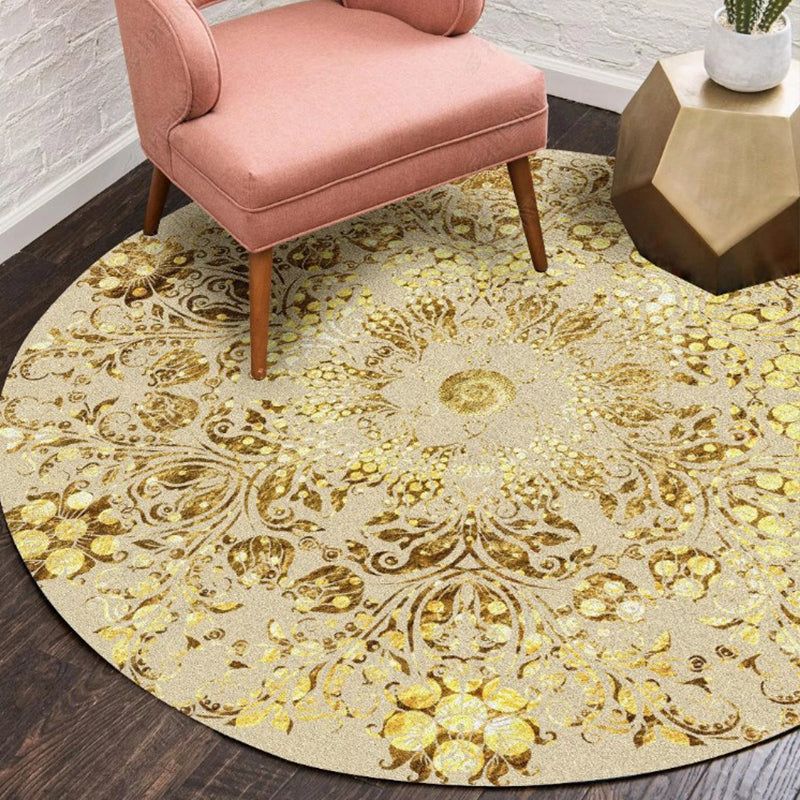 Synthétique à fleurs multicolores et ethnique Synthétique Persian Carpet Anti-Slip Backing Pet Friendly Machine Washable Ratable pour Great Room