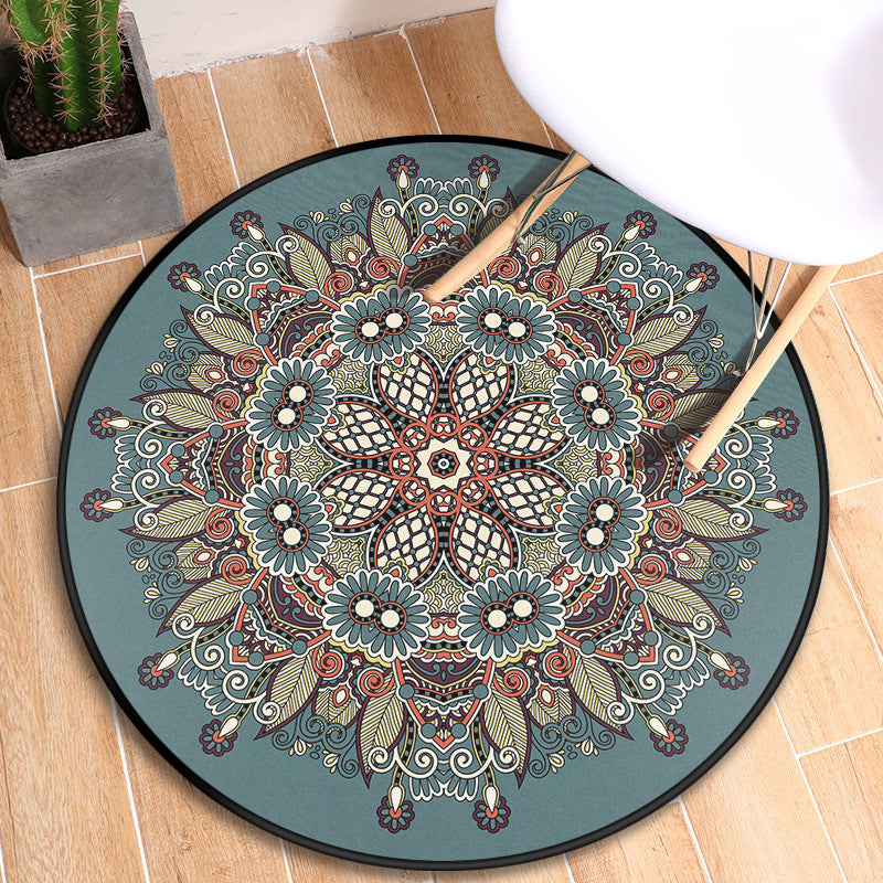 Tribal Mandala Indoor Tapis multi-couleurs marocain Tapis synthétique Synthétique Anti-Slip Resistant Anim Friendly Tapity pour chambre