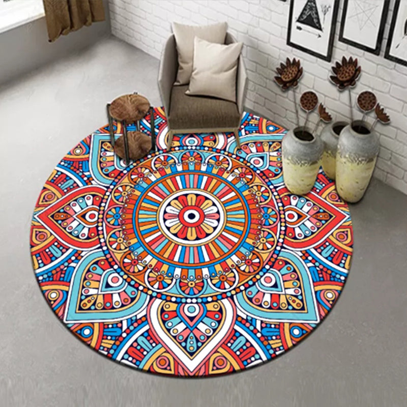 Chic Multi Color Persian Rug Polyester Flower Carpet Alfombra lavable Rug para mascotas para mascotas para el hogar para el hogar